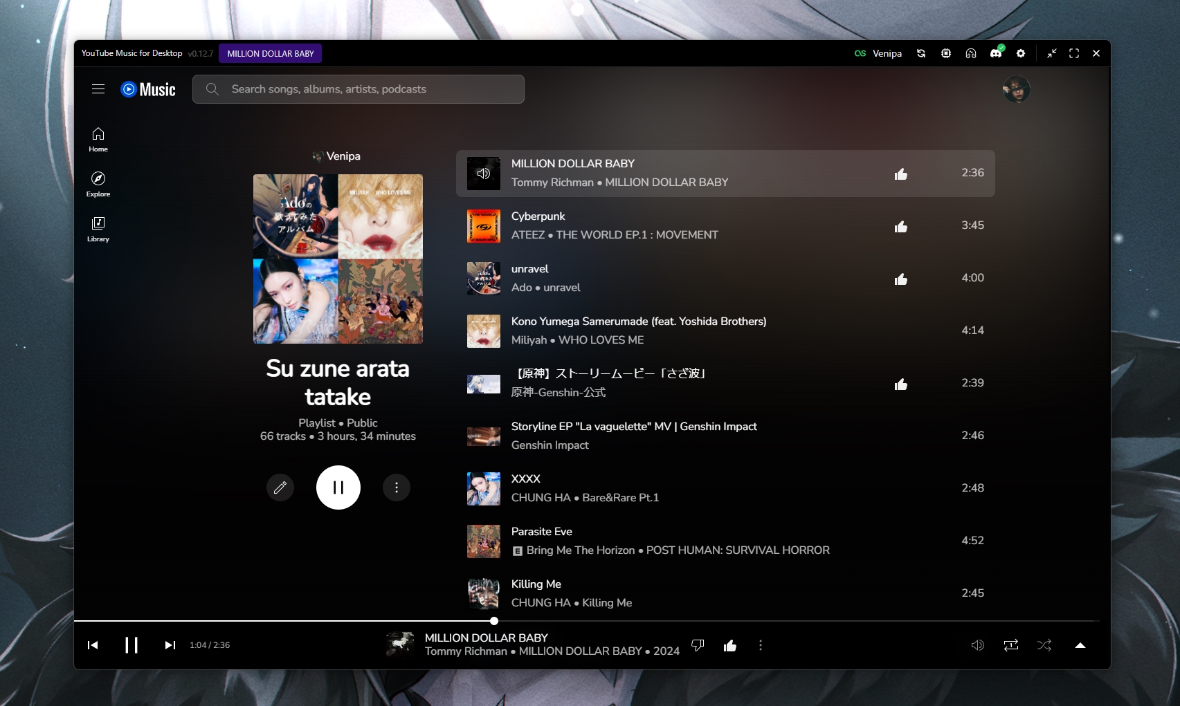 YouTube Music for Desktop